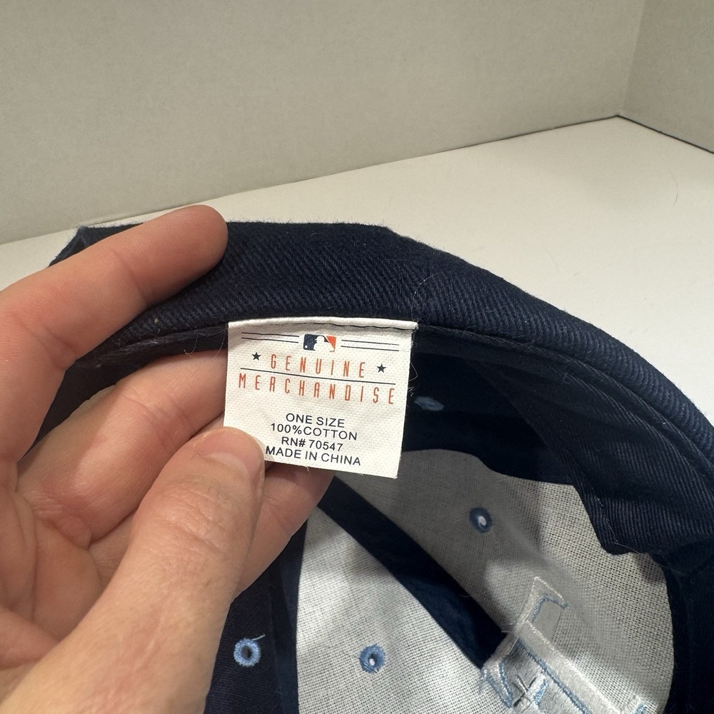 FAN Favorite Tampa Bay Rays TB Navy Blue Baseball Hat Cap Hook Loop Closure - Picture 7 of 7